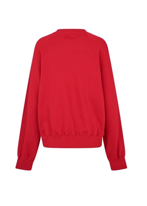 Sui raglan flower crewneck sweat Scooter Red ROTATE